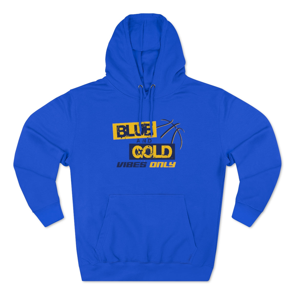 Blue & Gold Vibes Only Premium Hoodie