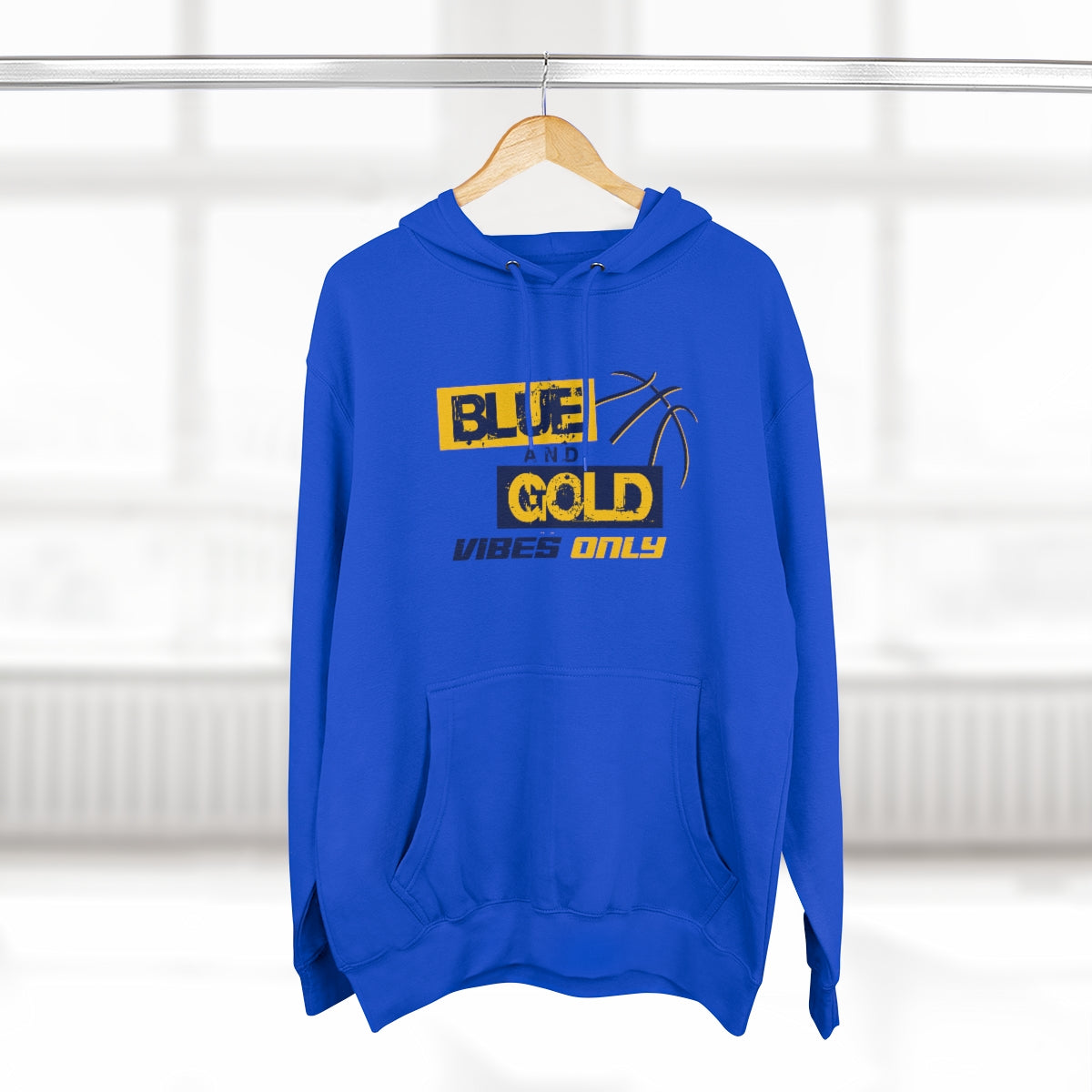 Blue & Gold Vibes Only Premium Hoodie