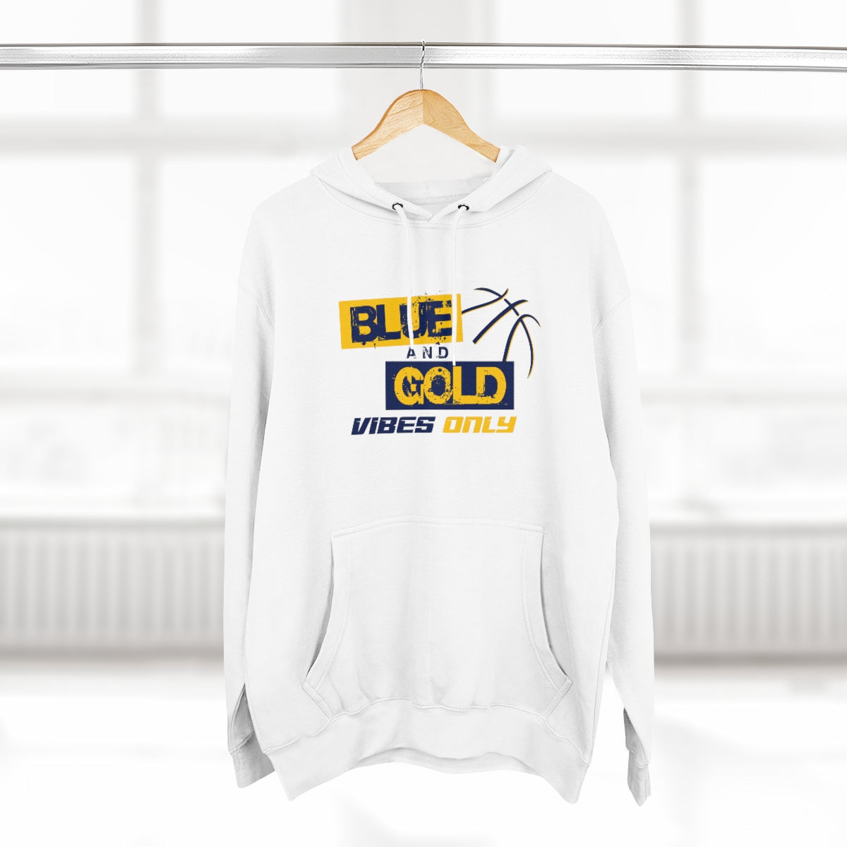 Blue & Gold Vibes Only Premium Hoodie